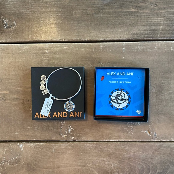 ALEX AND ANI SILVER TEAM USA FIGURE SKATING BANGLE - Picture 3 of 3